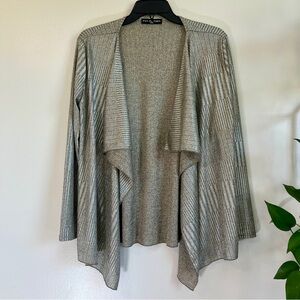 KIM & CAMI Open Cascade Shimmer Cardigan Jacket